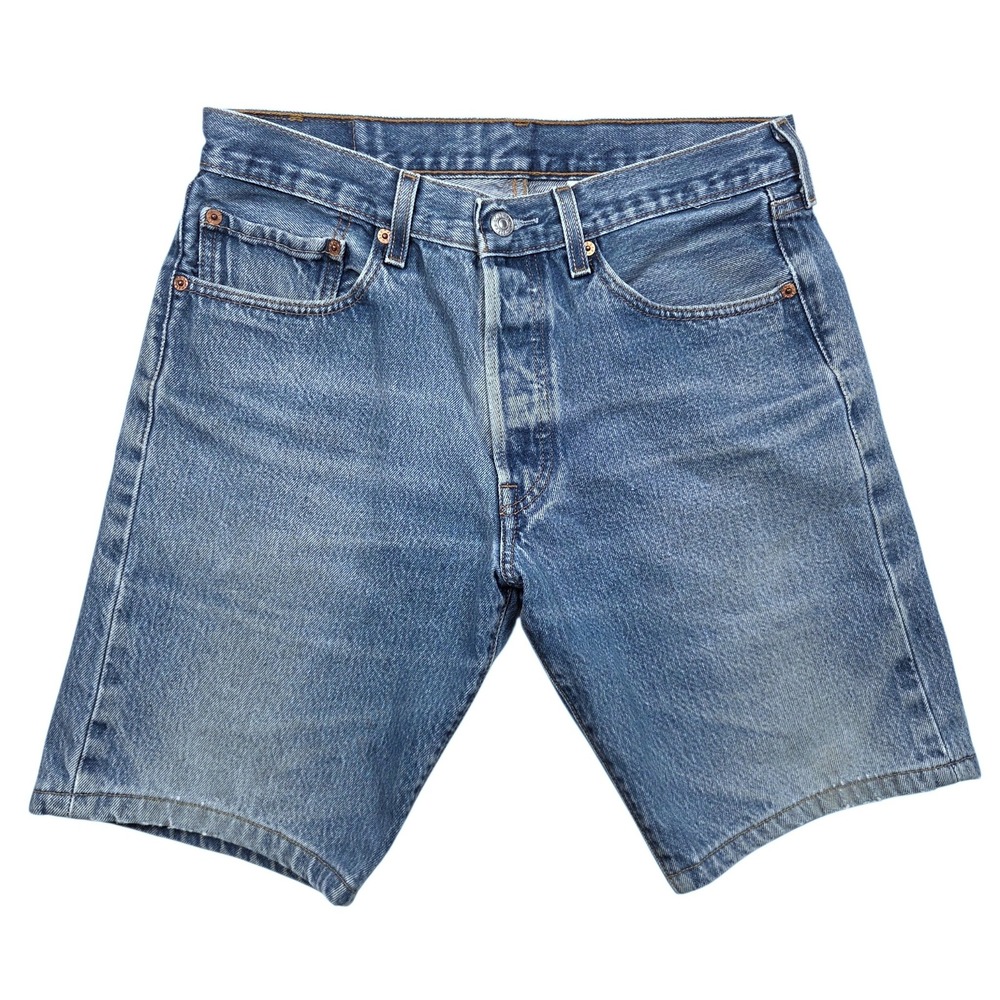 Vintage y2k Levi's 501XX Denim Shorts Mens 33 Fits 31 Blue Cut Off Hemmed